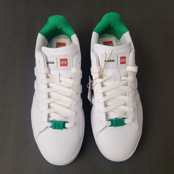 Adidas Grand Court x LEGO 2.0 White Green Casual Shoes Men's Size 12 NEW NO BOX - Picture 10 of 12